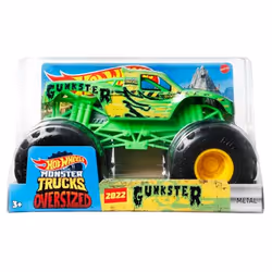 Hot Wheels Monster Trucks GUNKSTER Vehicle, Camion de monstres et jeu de piste, 3 an(s), Vert