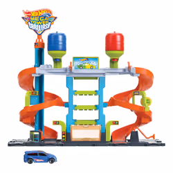 Hot Wheels City Mega Tower Car Wash, Ensemble véhicule et piste, 4 an(s), Plastique, Multicolore