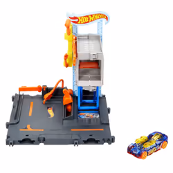 Hot Wheels City Downtown Tune Up Shop Playset, Ensemble véhicule et piste, 4 an(s), Plastique, Multicolore