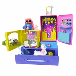 Barbie Extra Coffret Voyage, Poupée mannequin, Femelle, 3 an(s), Fille, Multicolore