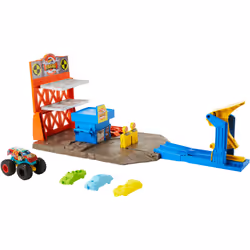 Hot Wheels Monster Trucks – – Coffret Station Explosive, Voiture et garage, 4 an(s), Multicolore, Plastique, Métal