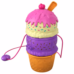 Polly Pocket Coffret Multifacettes Cône De Glace, Action/Aventure, 4 an(s), Multicolore, Plastique