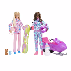 Barbie – Coffret de deux poupées Sports d’hiver, Poupée mannequin, Femelle, 3 an(s), Fille, 150 mm, 80 g