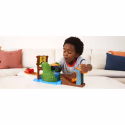 Hot Wheels Monster Trucks – – Coffret Attaque du Croco, 4 an(s), Multicolore