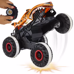 Hot Wheels Monster Trucks – Véhicule Radiocommandé L’INARRÊTABLE TIGER SHARK