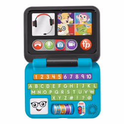 Fisher-Price Rires et Éveil Rires & Éveil - Mon Premier Ordi Portable- Jouet D'Éveil - 6 Mois Et +