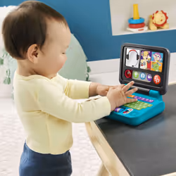 Fisher-Price Rires et Éveil Rires & Éveil - Mon Premier Ordi Portable- Jouet D'Éveil - 6 Mois Et +