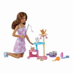 Barbie – Coffret L’Arbre à Chat, Poupée mannequin, Femelle, 3 an(s), Fille, 292,1 mm, Multicolore