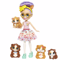Enchantimals City Tails – Coffret Famille Cochons d’Inde de Glee, Poupée mannequin, Femelle, 4 an(s), Garçon/Fille, 170 mm, M ...