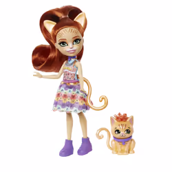 Enchantimals City Tails – BÊTES CITADINES – TARLA CHAT TIGRÉ ET CUDDLER, Poupée mannequin, Femelle, 4 an(s), Garçon/Fille, 15 ...