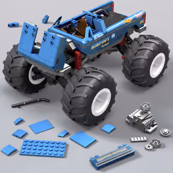 MEGA Hot Wheels Bigfoot, Jeu de construction, 10 an(s), Plastique, 538 pièce(s), 2,21 kg