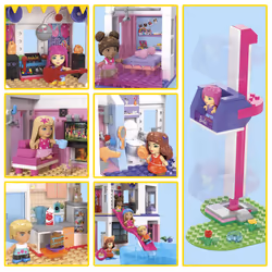 MEGA Barbie HHM01, Jeu de construction, 6 an(s), Plastique, 545 pièce(s), 1,42 kg