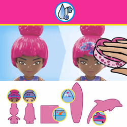 MEGA Barbie – Color Reveal – Nage avec les dauphins