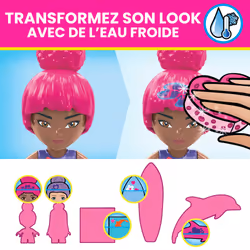 MEGA Barbie – Color Reveal – Nage avec les dauphins - Vue supplémentaire 8