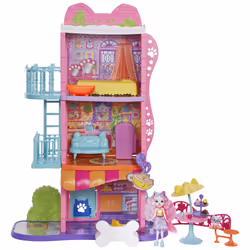 Enchantimals City Tails Townhouse &amp; Cafe Playset, 4 an(s), Assemblage requis