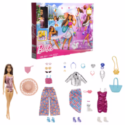 Barbie Fashionistas – CALENDRIER DE L’AVENT, Poupée mannequin, Femelle, 3 an(s), Fille, 320 mm, Multicolore
