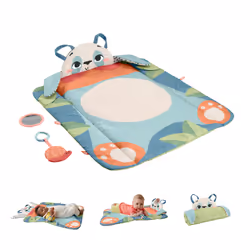 Fisher-Price Tapis d’éveil Panda à Rouler, Tapis de jeux pour bébé, Tissu, Plastique, Multicolore