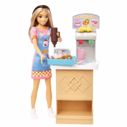 Barbie Skipper Premiers Jobs Coffret Snack-Bar, Poupée mannequin, Femelle, 3 an(s), Fille, 241 mm, Multicolore