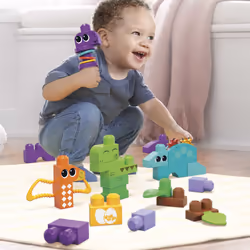 MEGA BLOKS Dinos des sens à construire, Elements de jeu de construction, 1 an(s), Plastique, 24 pièce(s), 648,6 g