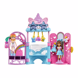Polly Pocket Glam It Up Style Studio Playset, Salon et spa, 4 an(s), Multicolore