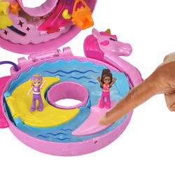 Polly Pocket – SPARKLE COVE ADVENTURE – Coffret Bouée Licorne, Accessoires de poupée, 4 an(s)