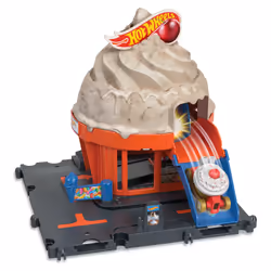 Hot Wheels City Downtown Ice Cream Swirl playset