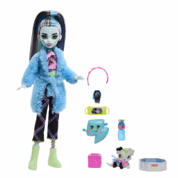 Monster High Creepover Party – Coffret Soirée Pyjama Frankie Stein, Poupée mannequin, Femelle, 4 an(s), Garçon/Fille, 270 mm, ...