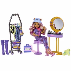 Monster High Coffret Studio de Mode de Clawdeen Wolf, Poupée mannequin, Femelle, 4 an(s), Garçon/Fille, 270 mm, Multicolore