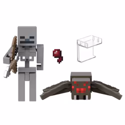 Minecraft – Coffret Squelette et sa Monture Araignée, 6 an(s), Multicolore, Plastique