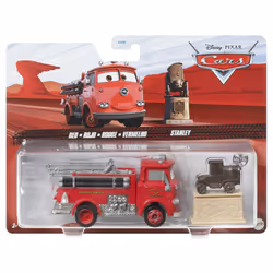 Disney Pixar Cars Coffret Stanley et Red, Ensemble de véhicules, 3 an(s), Métal, Plastique, Multicolore