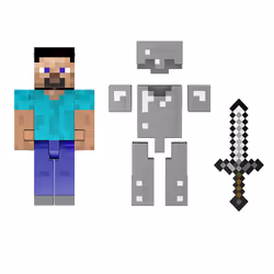 Minecraft DIAMOND LEVEL Steve, 6 an(s), Minecraft, Multicolore, Plastique
