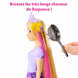Disney Princess Disney – Princesses Disney – Poupée Raiponce Chevelure Fabuleuse - Vue supplémentaire 6