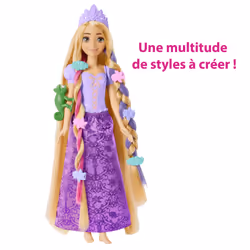 Disney Princess Disney – Princesses Disney – Poupée Raiponce Chevelure Fabuleuse - Vue supplémentaire 7