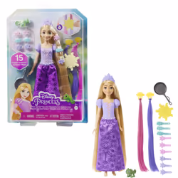 Disney Princess Disney – Princesses Disney – Poupée Raiponce Chevelure Fabuleuse - Vue supplémentaire 8