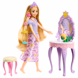 Disney Princess Princesses Disney – Coiffeuse Raiponce, Poupée mannequin, Femelle, 3 an(s), Fille, 300 mm, Multicolore