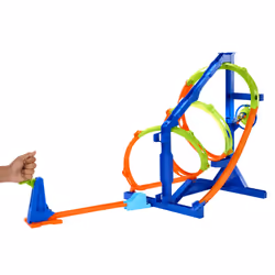 Hot Wheels Action Track Set With 1 Toy Car, Corkscrew Triple Loop Track Set