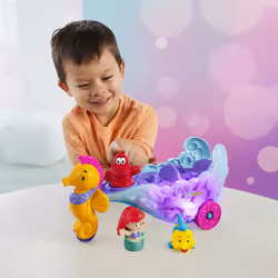 Fisher-Price Little People Disney – Calèche de la Mer Lumineuse d’Ariel par, Action/Aventure, 1,5 an(s), Piles fournies, AA,  ...