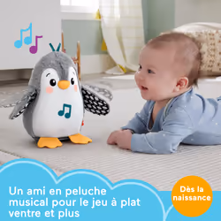 Fisher-Price – Peluche Musicale Mon Pingouin d'Éveil dès la Naissance - Vue supplémentaire 6