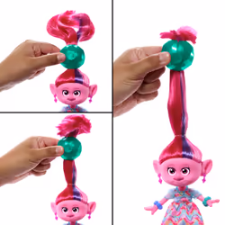Mattel Les Trolls 3 RÉVÉLATIONS CAPILLAIRES - Reine Poppy - Vue supplémentaire 8