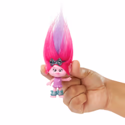 Mattel Les Trolls 3 – HAIR POPS – Poupée Reine Poppy, Mini poupée, Femelle, 3 an(s), Garçon/Fille, 70 mm, Multicolore