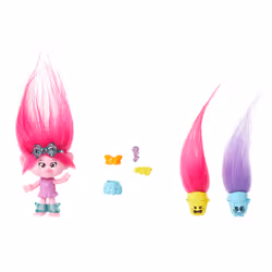 Mattel Les Trolls 3 – HAIR POPS – Poupée Reine Poppy