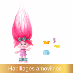 Mattel Les Trolls 3 – HAIR POPS – Poupée Reine Poppy - Vue supplémentaire 8