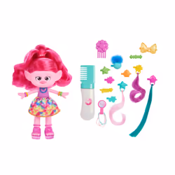 Mattel DreamWorks – Les Trolls 3 – Strass et Paillettes – Poupée Reine Poppy