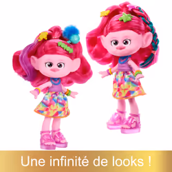 Mattel DreamWorks – Les Trolls 3 – Strass et Paillettes – Poupée Reine Poppy - Vue supplémentaire 5