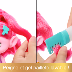 Mattel DreamWorks – Les Trolls 3 – Strass et Paillettes – Poupée Reine Poppy - Vue supplémentaire 6