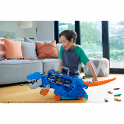 Hot Wheels City Transporteur T-Rex HNG50 Set Piste 1:64 avec Sons et Lumières - Vue supplémentaire 10