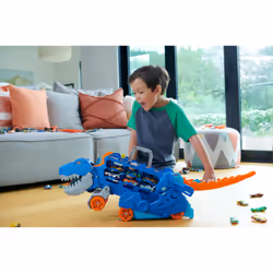 Hot Wheels City Transporteur T-Rex HNG50 Set Piste 1:64 avec Sons et Lumières - Vue supplémentaire 5