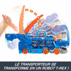 Hot Wheels City Transporteur T-Rex HNG50 Set Piste 1:64 avec Sons et Lumières - Vue supplémentaire 7
