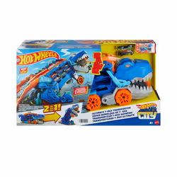 Hot Wheels City Transporteur T-Rex HNG50 Set Piste 1:64 avec Sons et Lumières - Vue supplémentaire 9