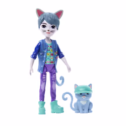 Enchantimals Glam Party – COLE CHAT GALA ENCHANTÉ, Poupée mannequin, Mâle, 4 an(s), Garçon/Fille, 170 mm, Multicolore